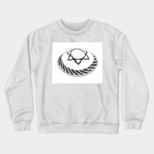 Kippah with Magen David embroidery Crewneck Sweatshirt